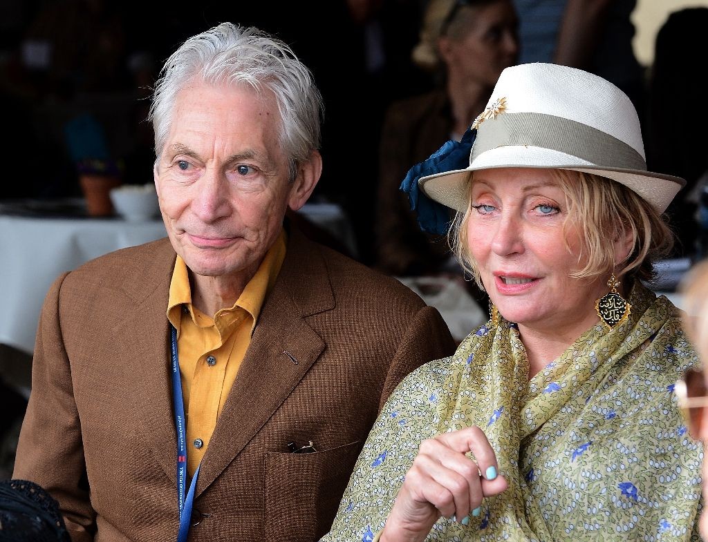 The Rolling Stones Drummer, Charlie Watts and his wife Shirley watch a presentation of horses in Janow Podlaski on August 12, 2012 (AFP Photo/Janek Skarzynski)